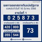 16 มีนาคม 2566 หวยออกที่ไหน